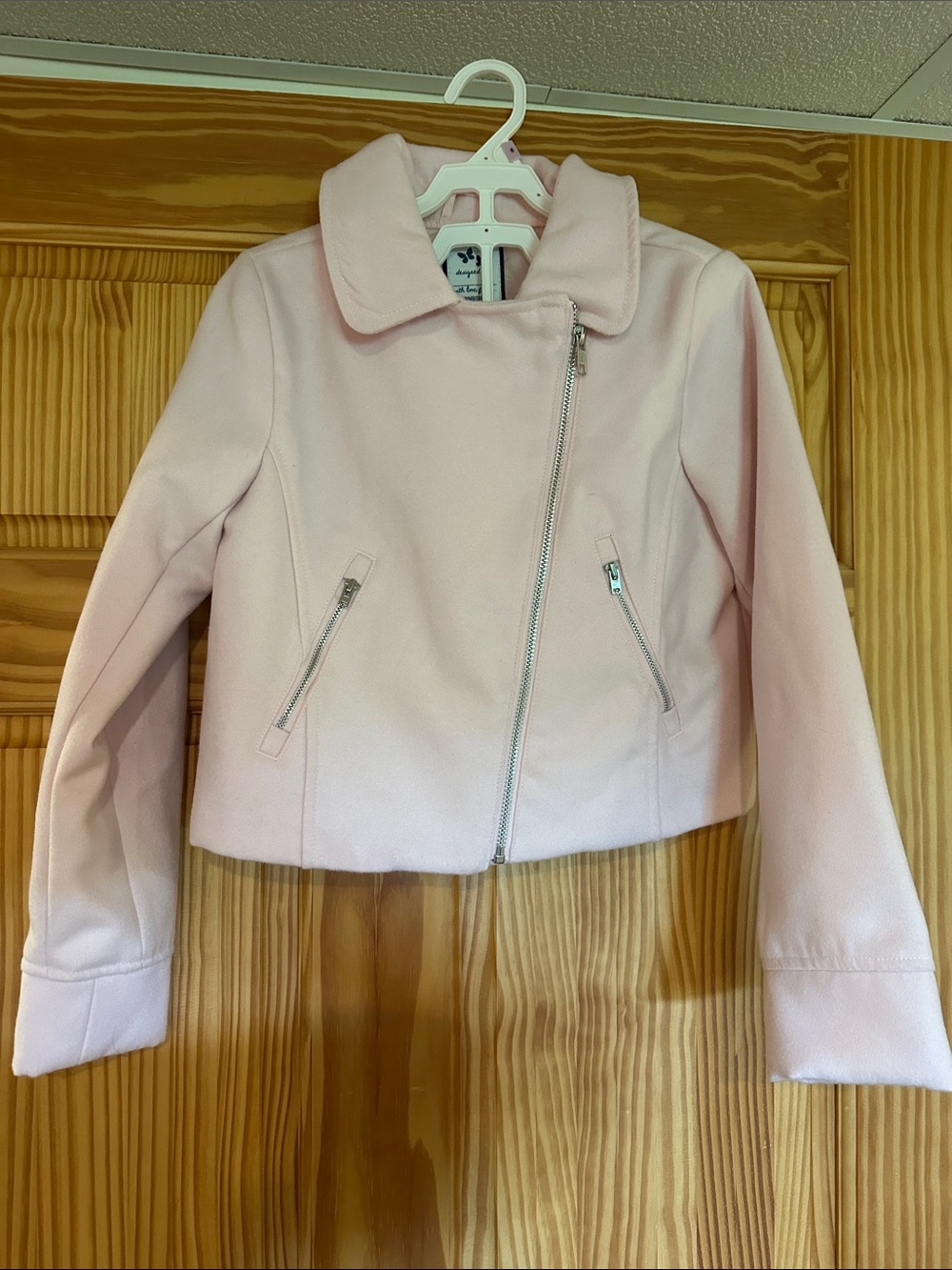 Gymboree Pale Pink Asymmetrical Zip Jacket